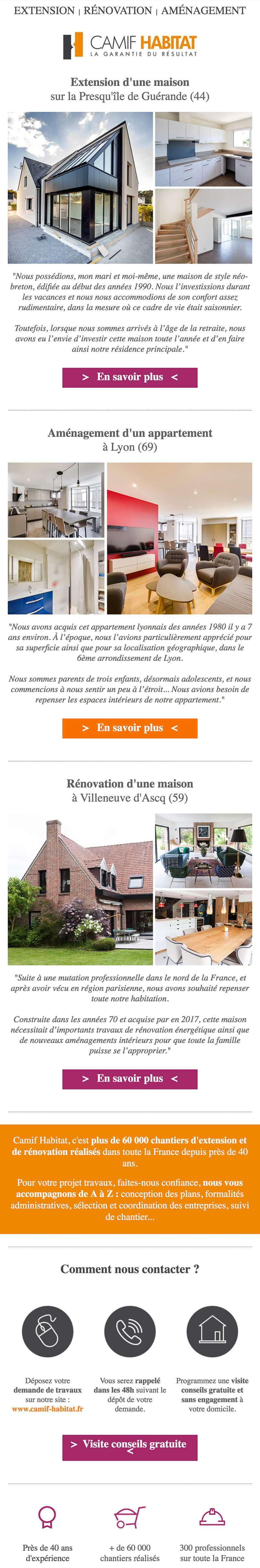 Newsletter Camif Habitat
