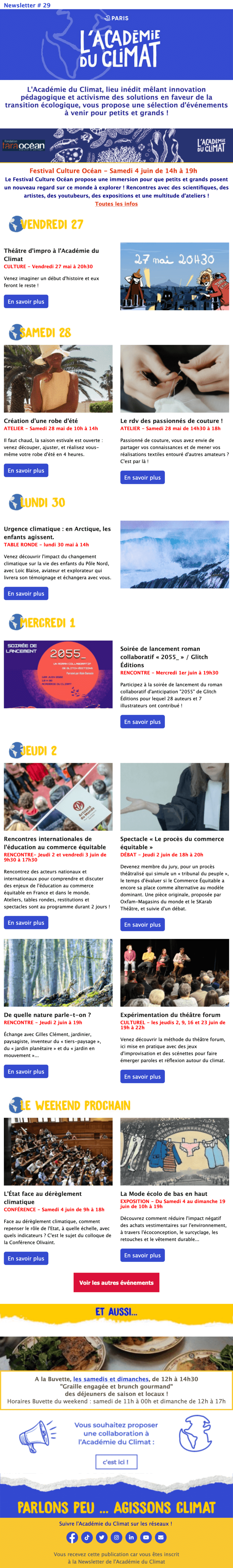 Newsletter Académie du Climat