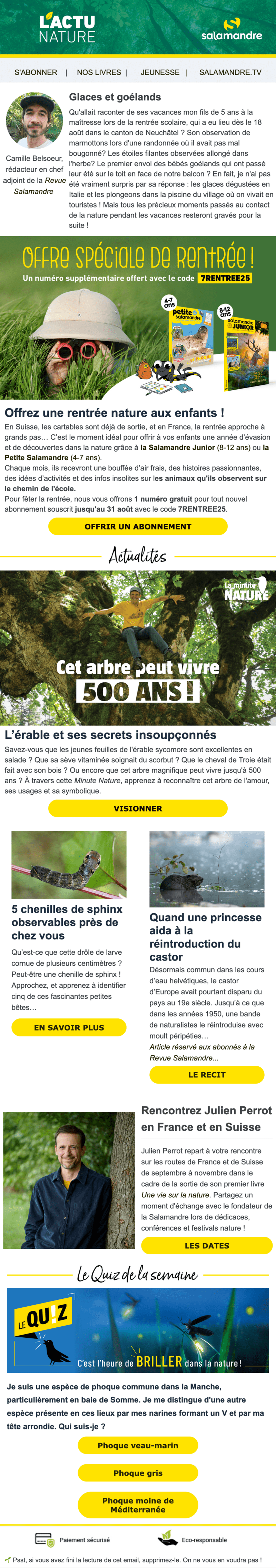 Newsletter Salamandre