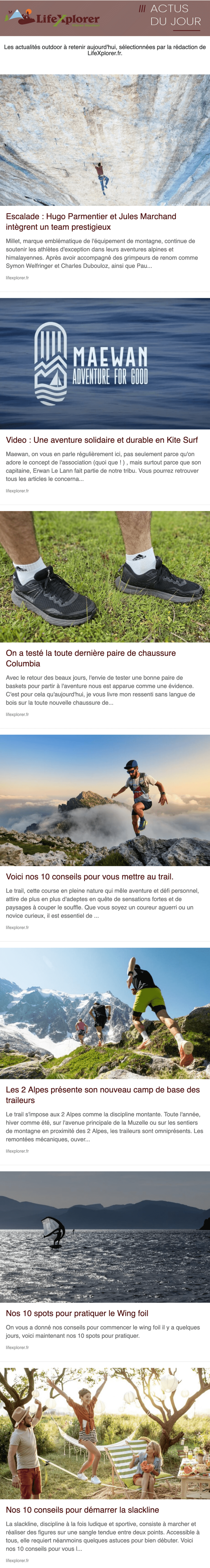 Newsletter LifeXplorer