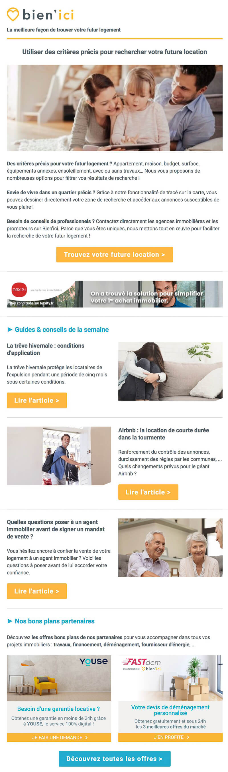 Newsletter Bien'ici