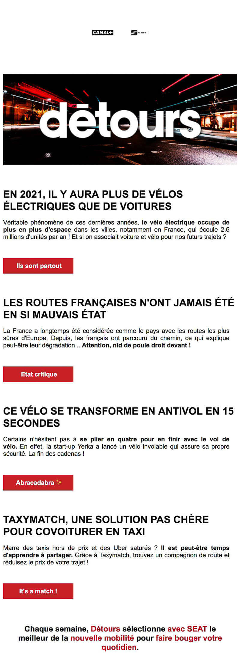 Newsletter Détours