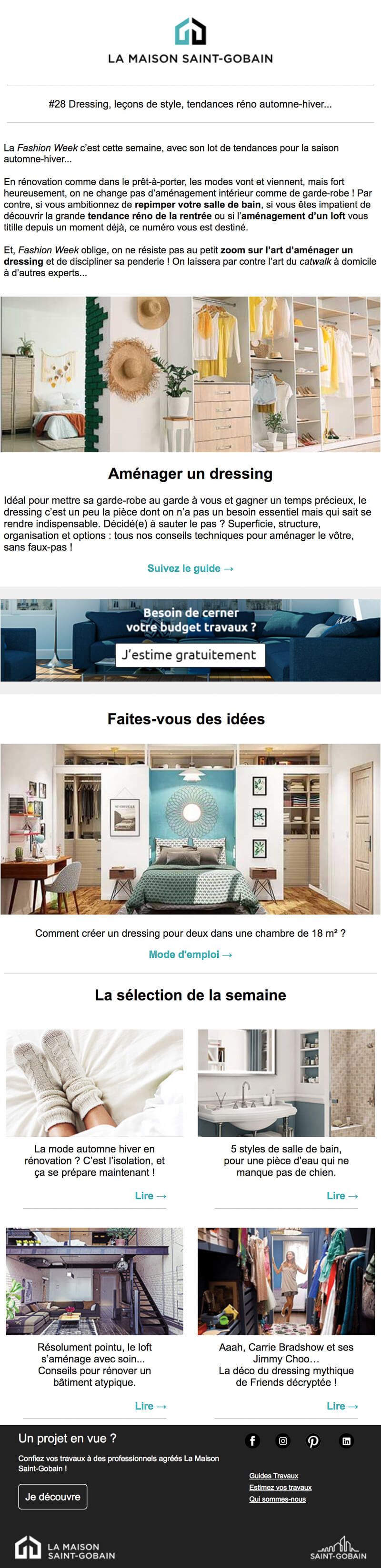Newsletter La Maison Saint-Gobain