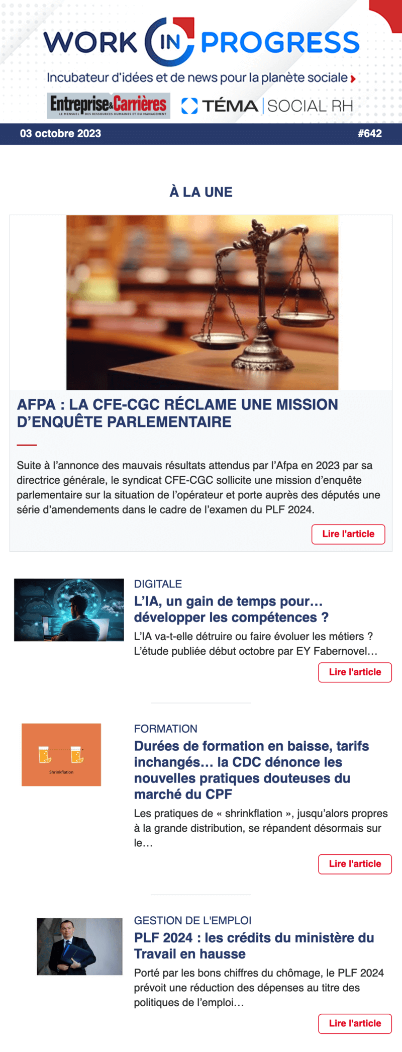 Newsletter Info Social RH