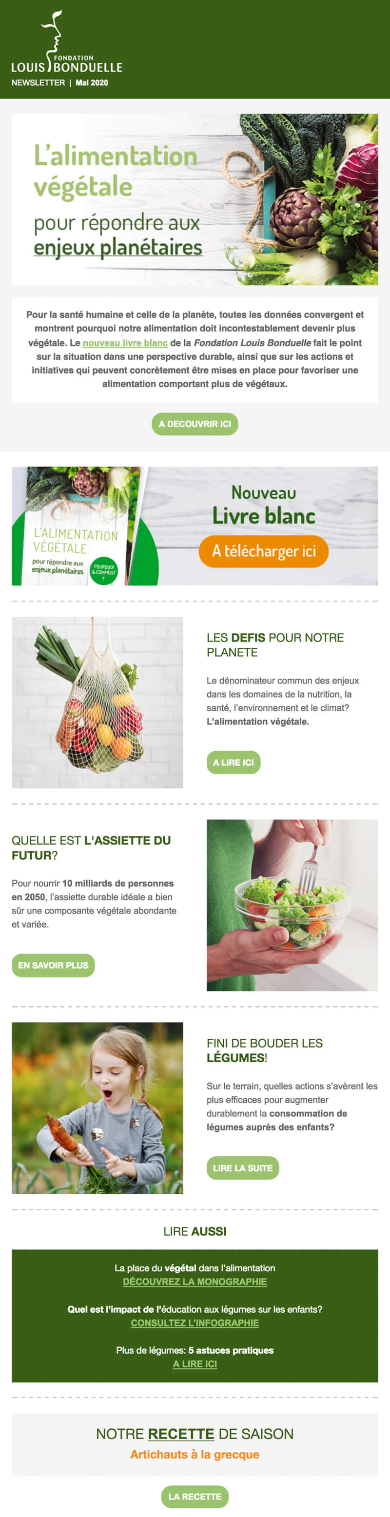 Newsletter Fondation Louis Bonduelle