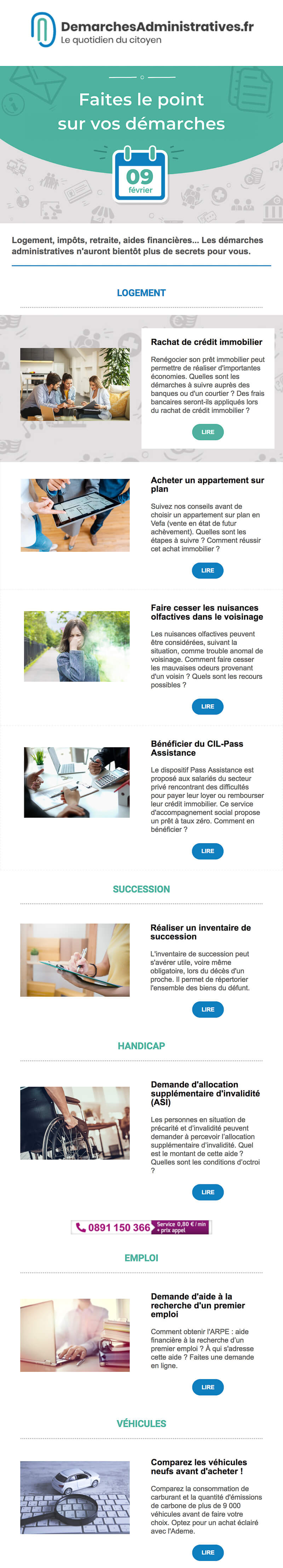 Newsletter Démarches administratives