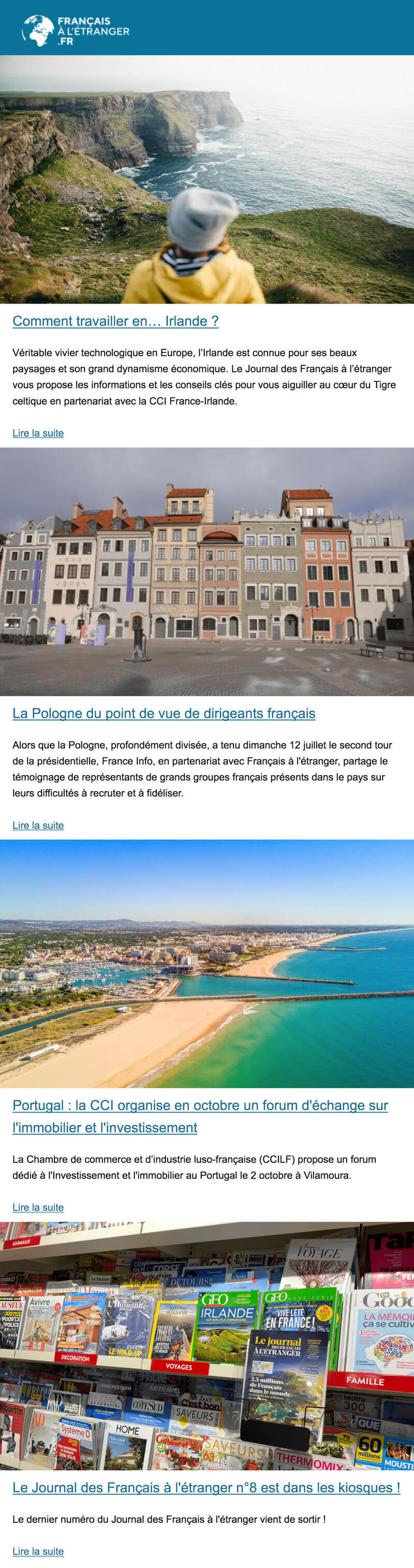 Newsletter Journal des français à l'étranger