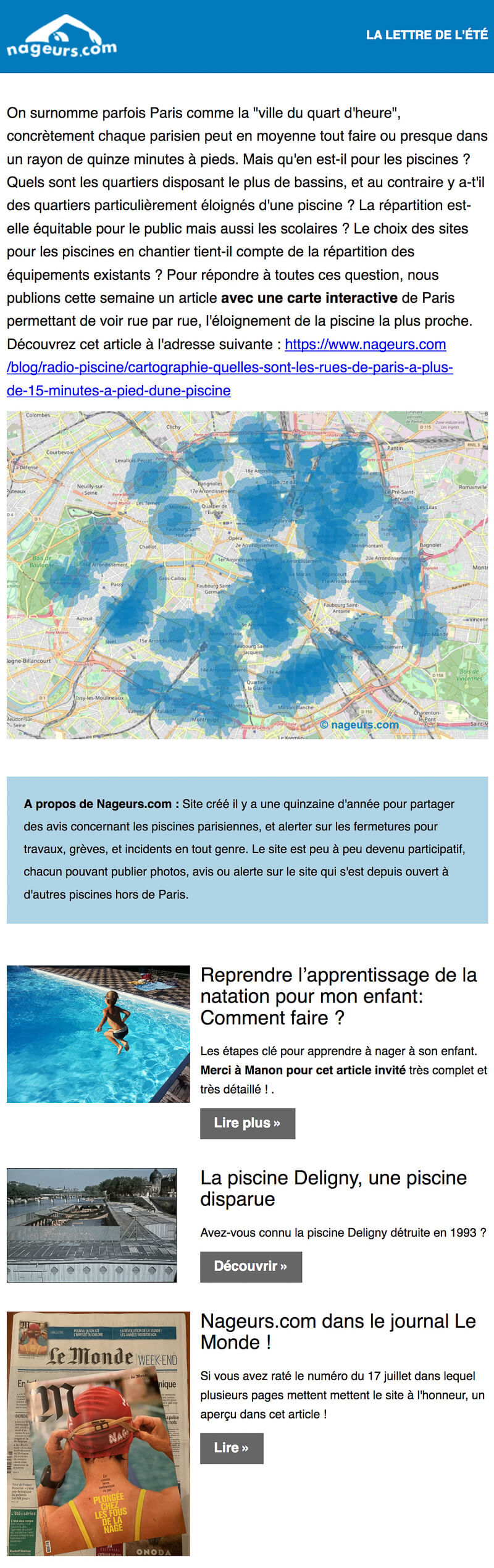 Newsletter Nageurs.com