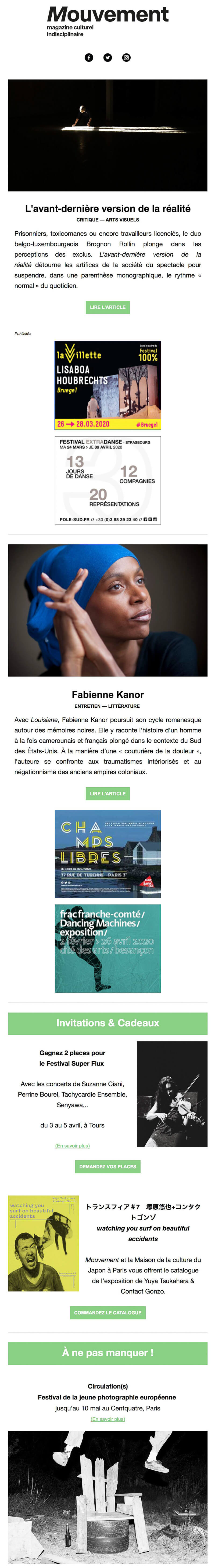 Newsletter Mouvement