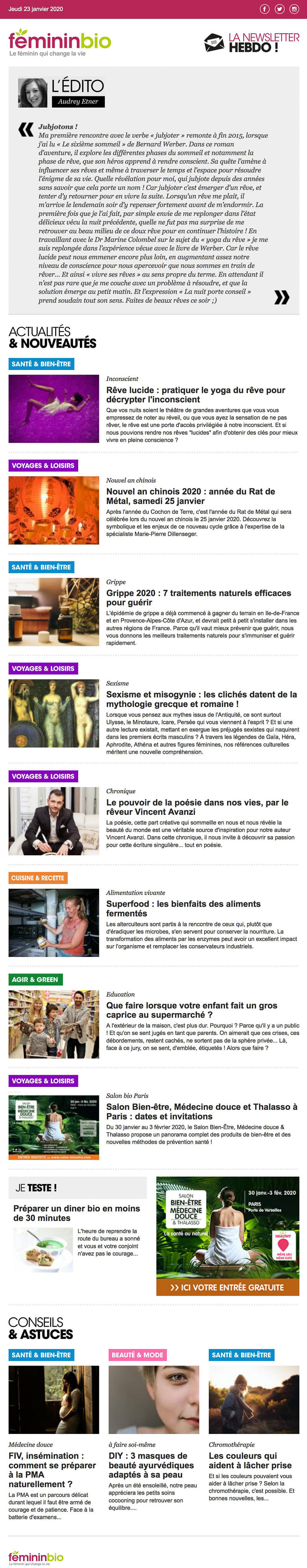 Newsletter FemininBio