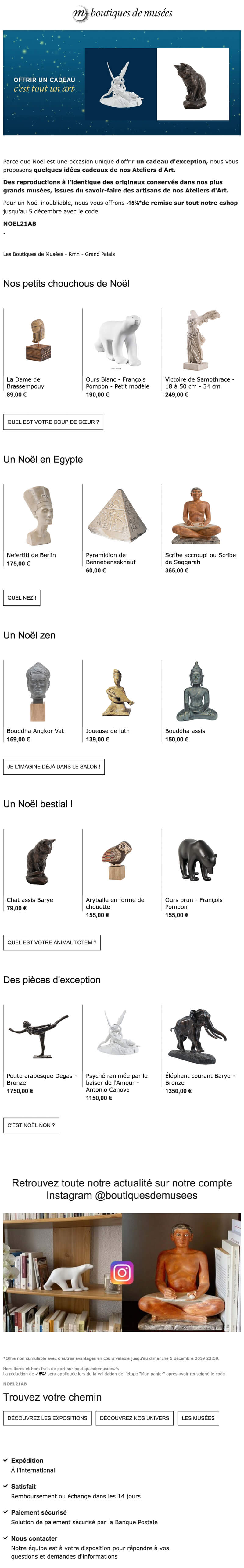 Newsletter Boutiques de Musées