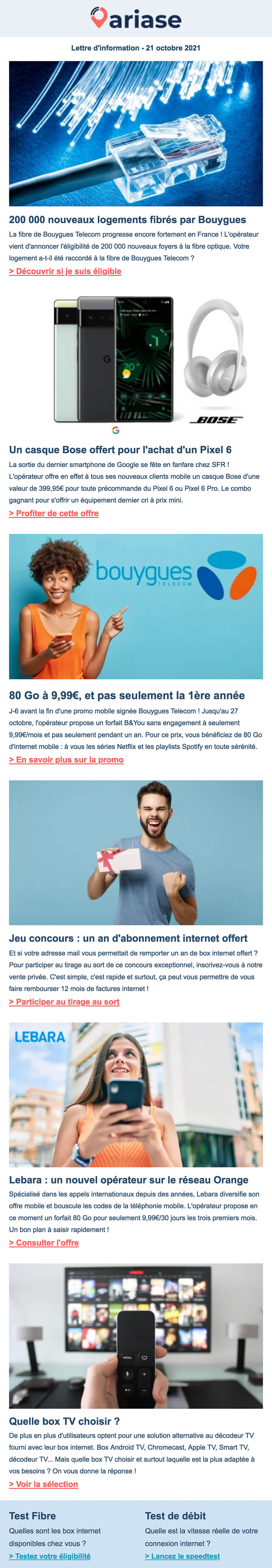 Newsletter Ariase