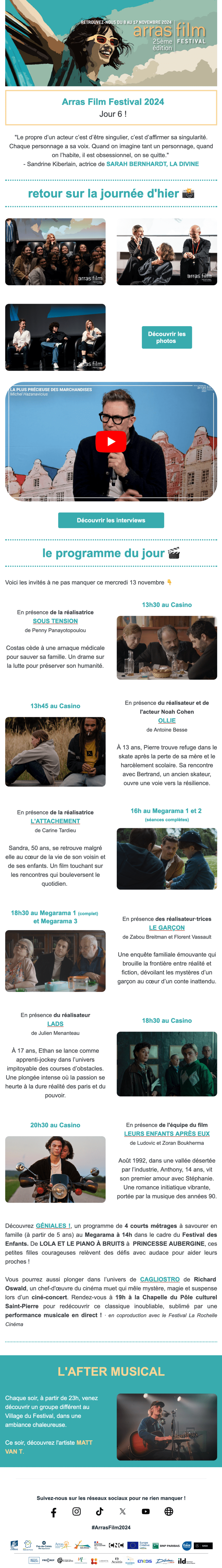 Newsletter Arras Film Festival