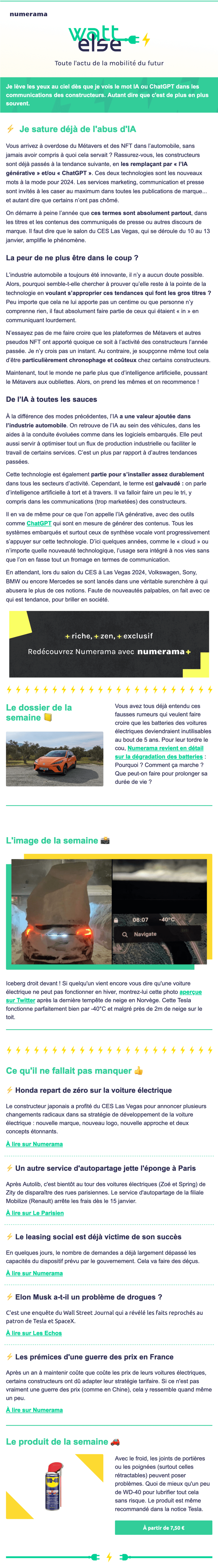 Newsletter Numerama Watt Else