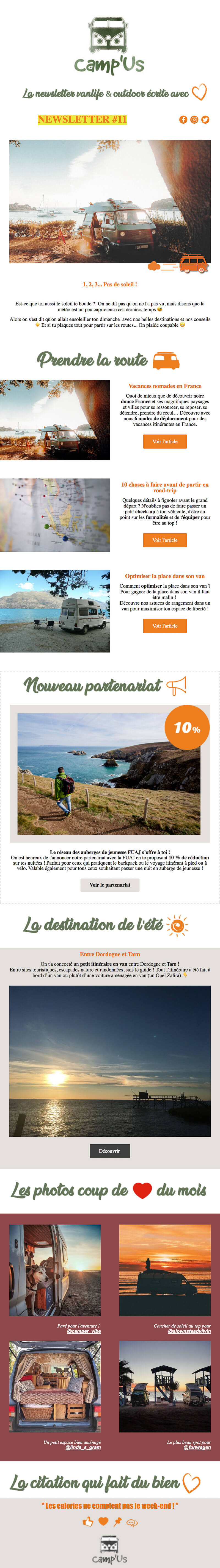 Newsletter Camp’Us