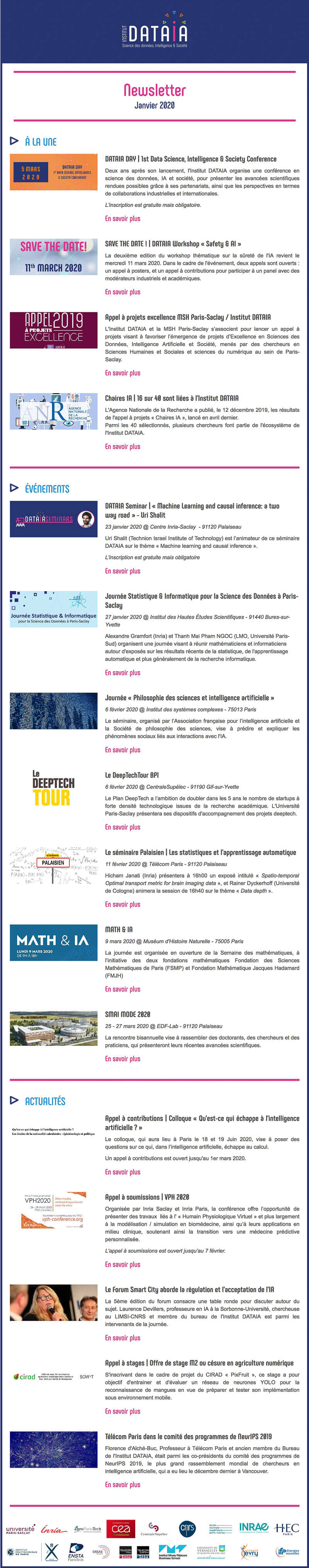 Newsletter Institut DATAIA