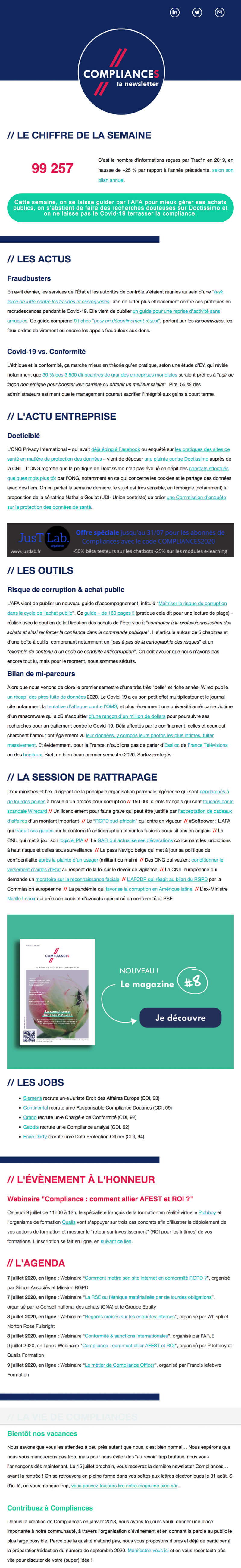 Newsletter Compliances