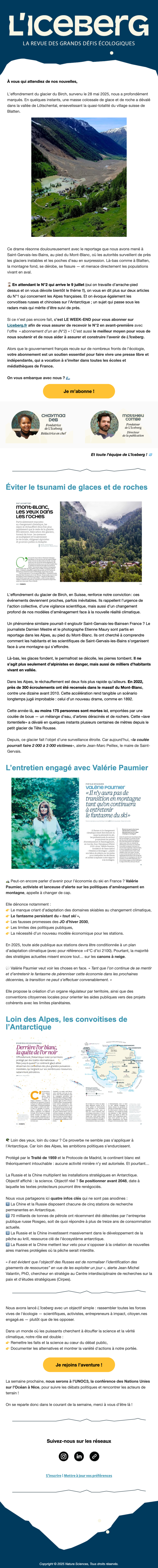 Newsletter L’iceberg