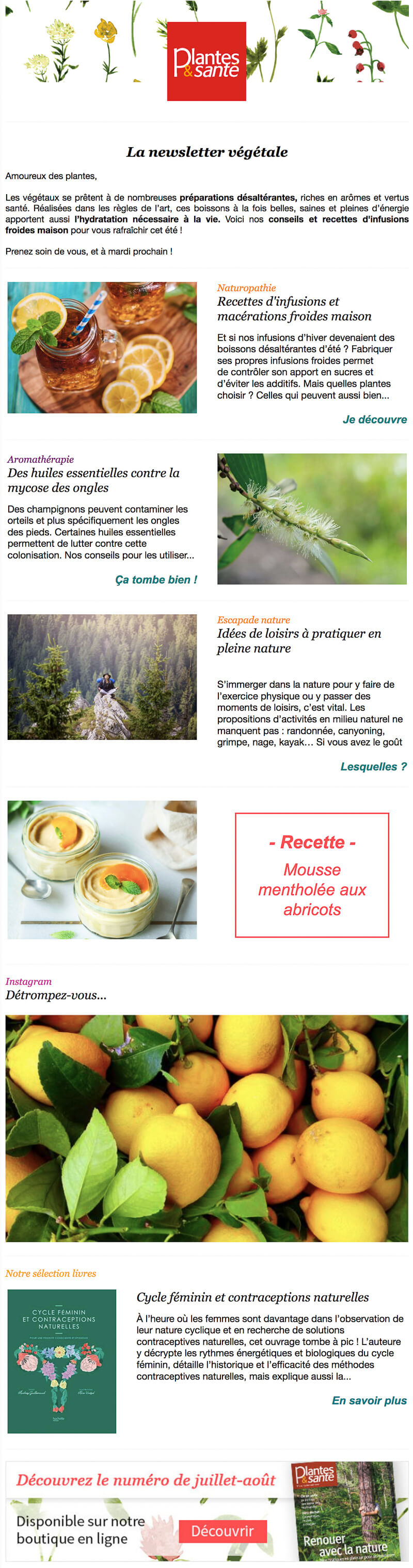Newsletter Plantes & Santé