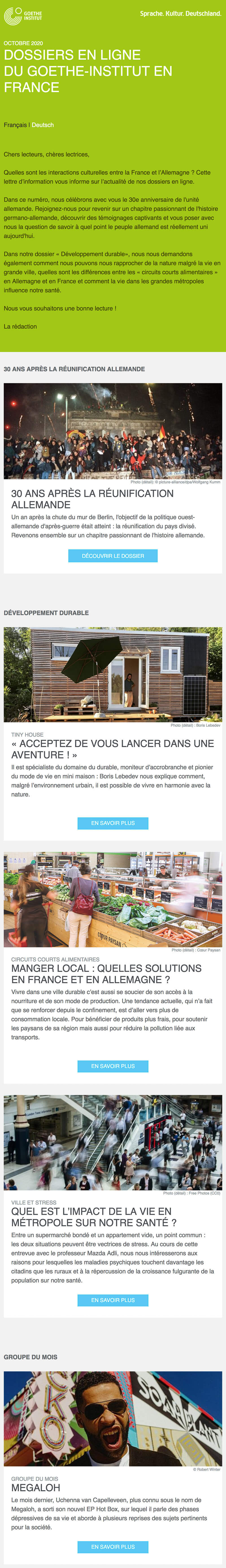 Newsletter Goethe-Institut