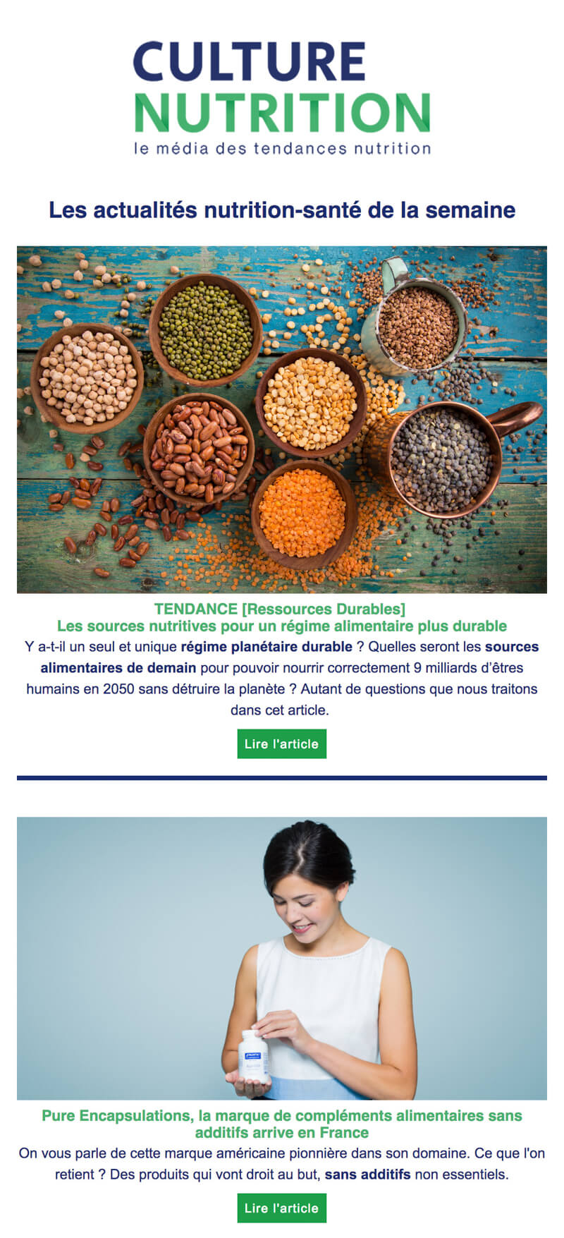 Newsletter Culture Nutrition