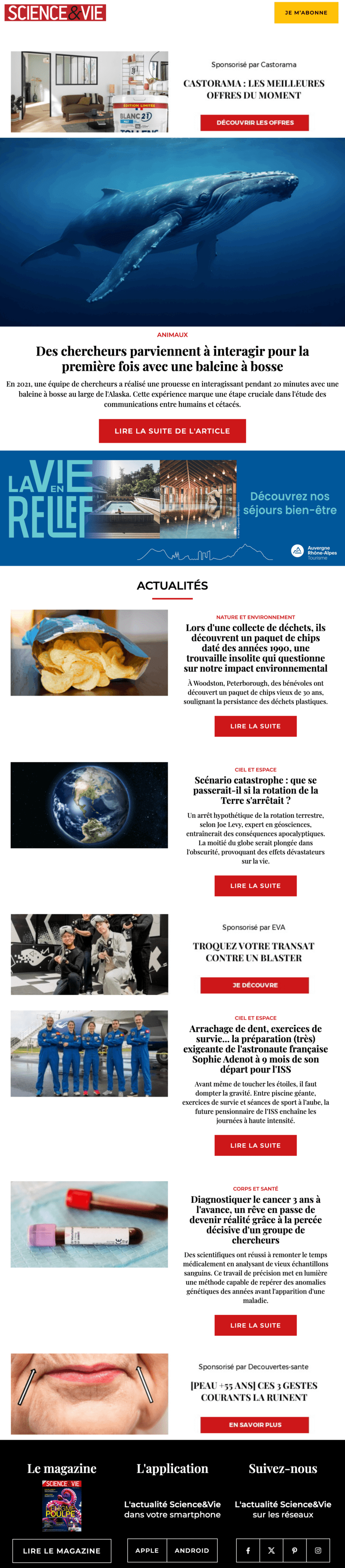 Newsletter Science & Vie