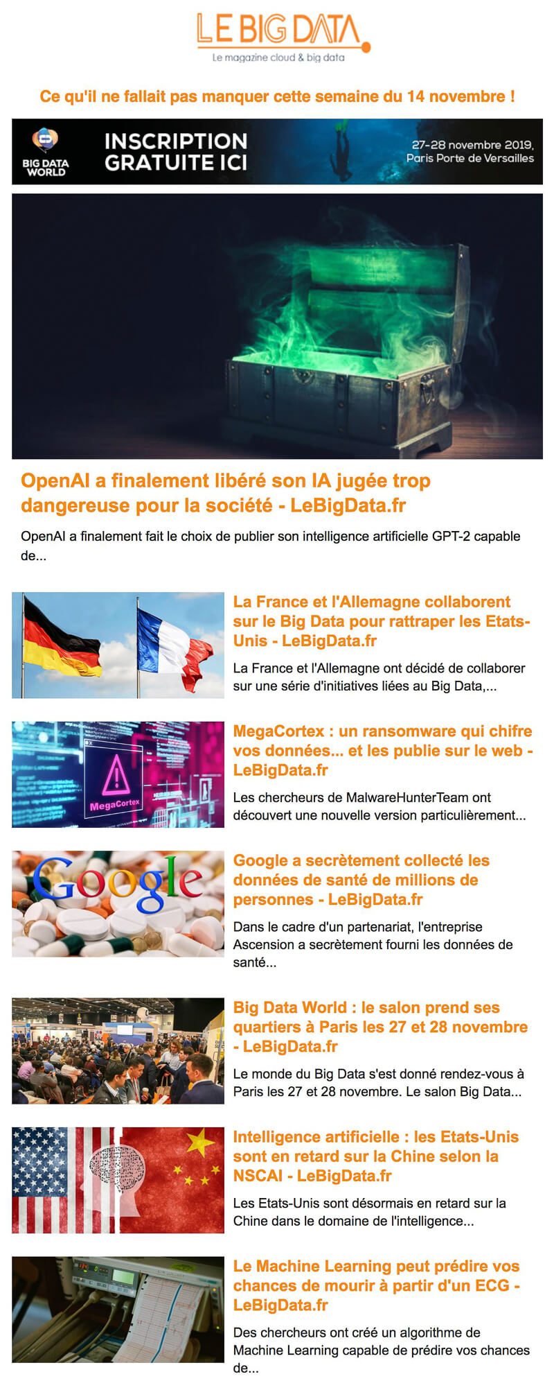 Newsletter LeBigData.fr