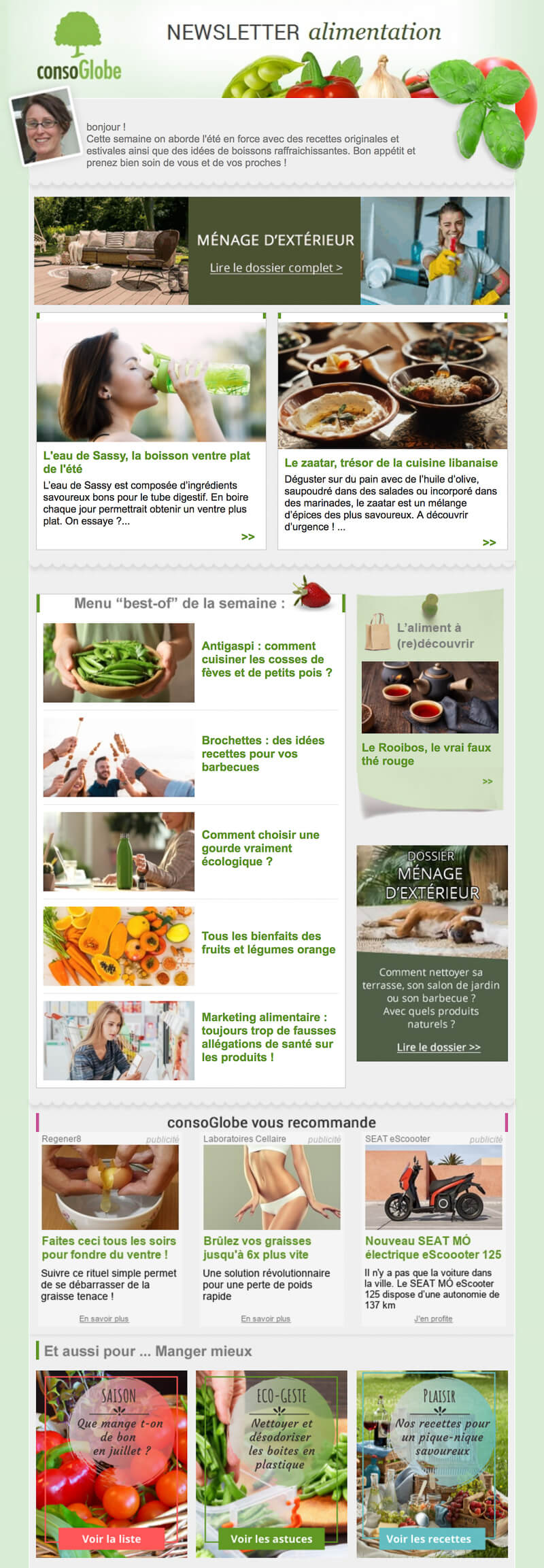 Newsletter ConsoGlobe Alimentation