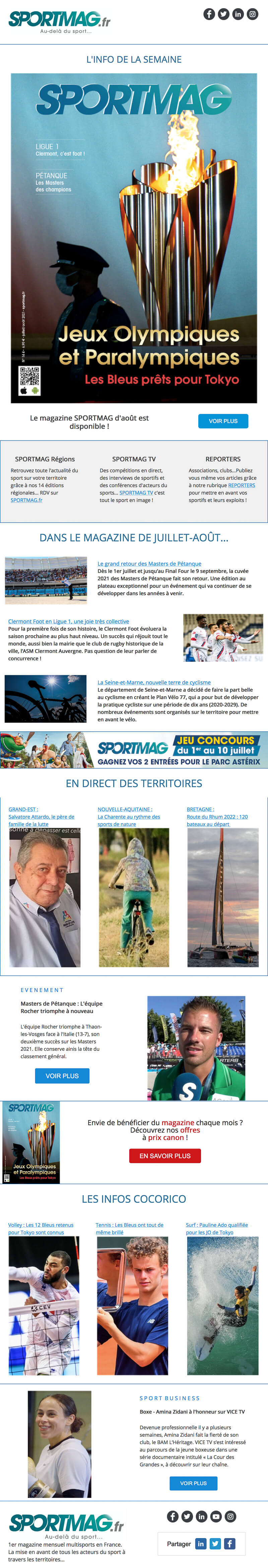 Newsletter Sportmag