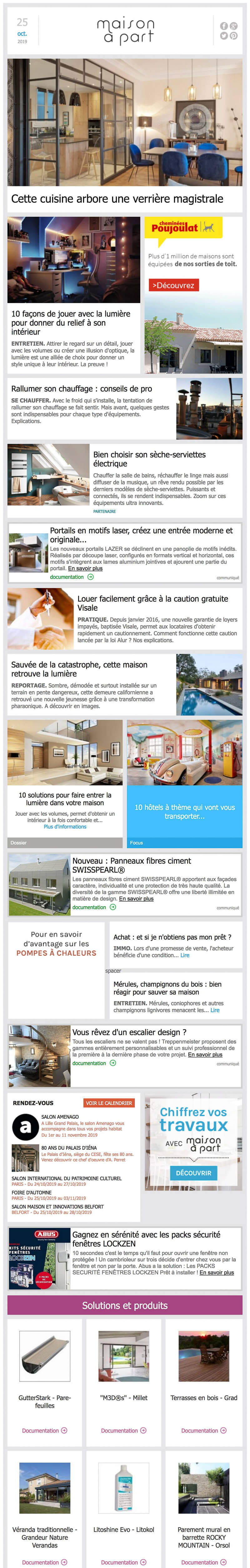 Newsletter Maison à Part