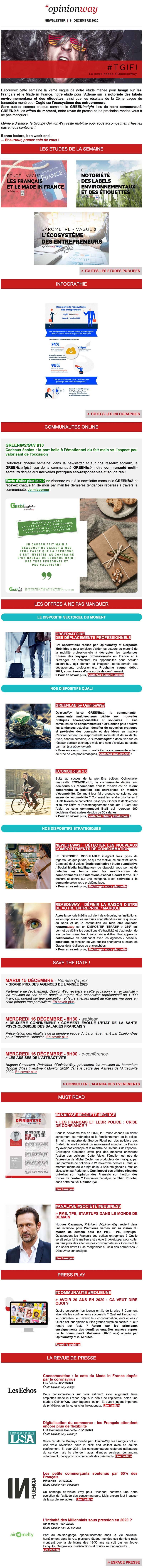 Newsletter OpinionWay