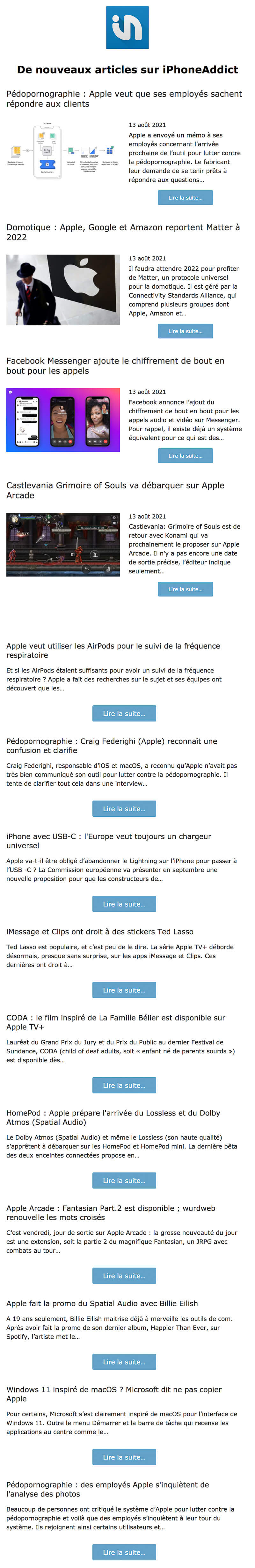 Newsletter iPhoneAddict