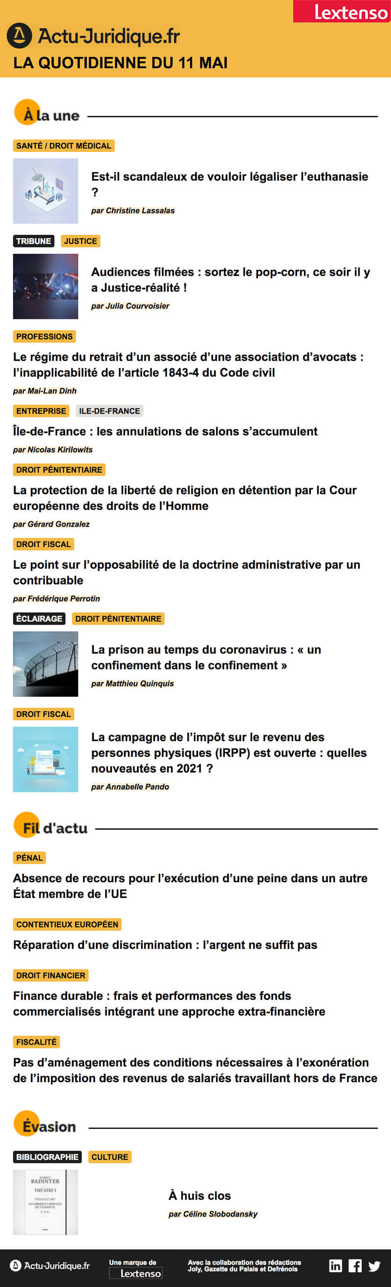 Newsletter Actu Juridique