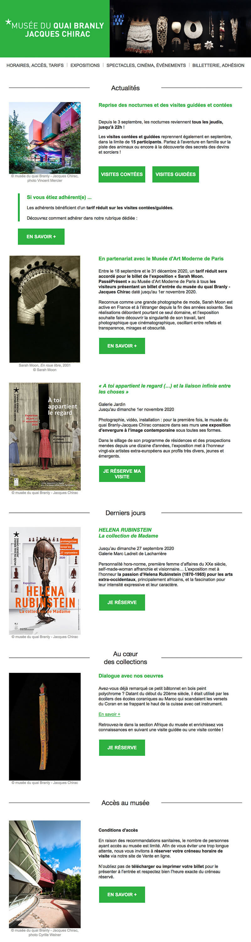 Newsletter Musée du quai Branly