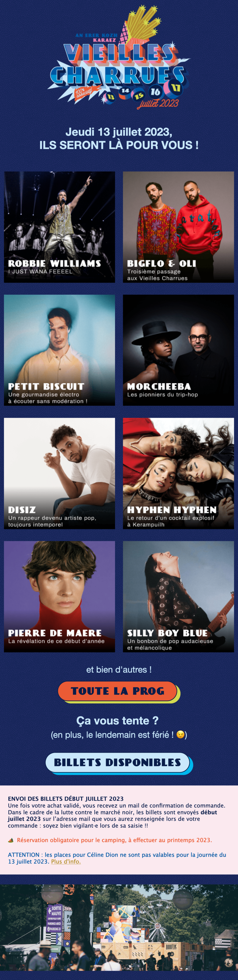 Newsletter Festival des Vieilles Charrues