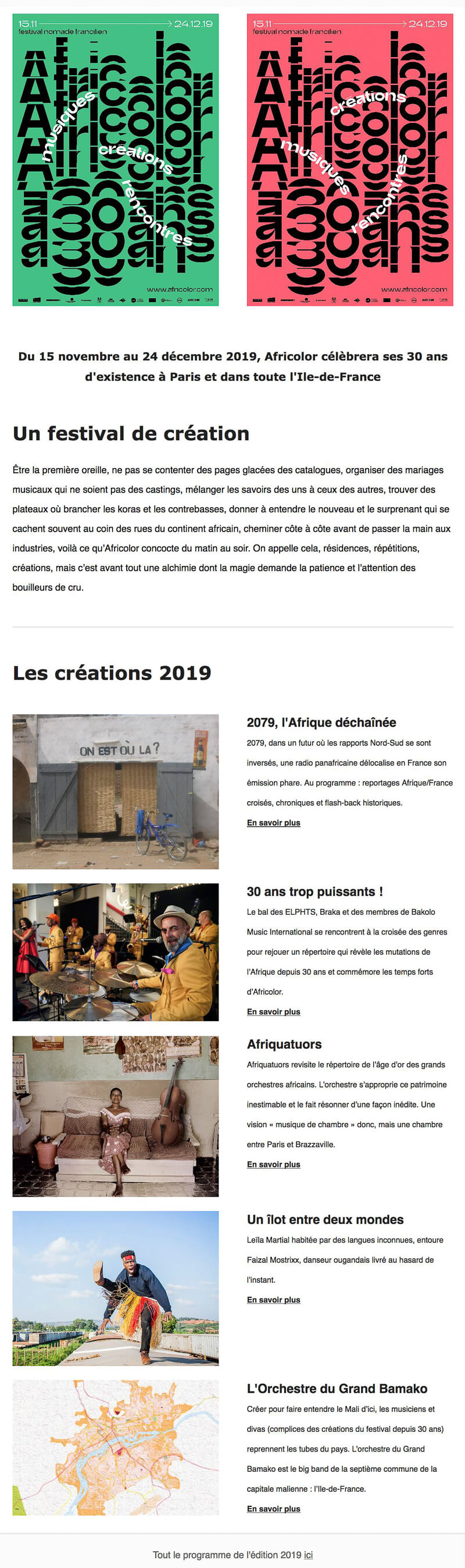 Newsletter Africolor