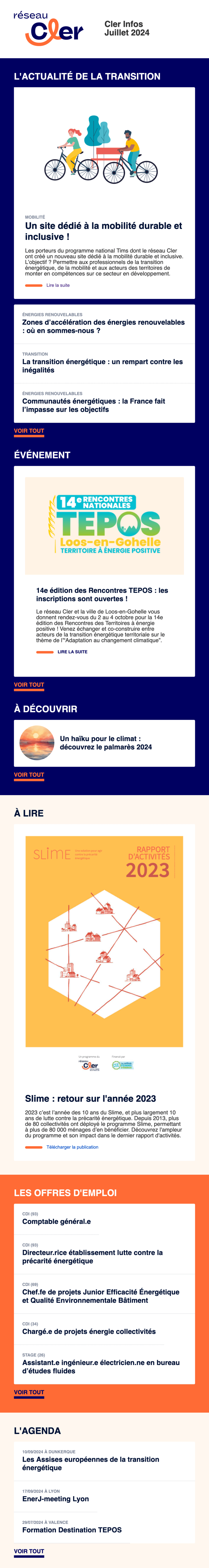 Newsletter réseau Cler