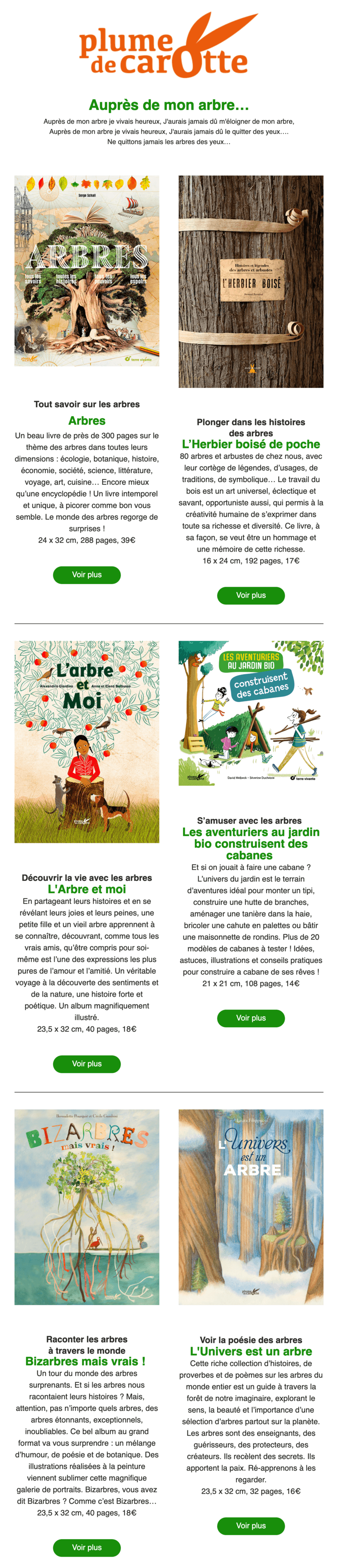 Newsletter Plume de carotte