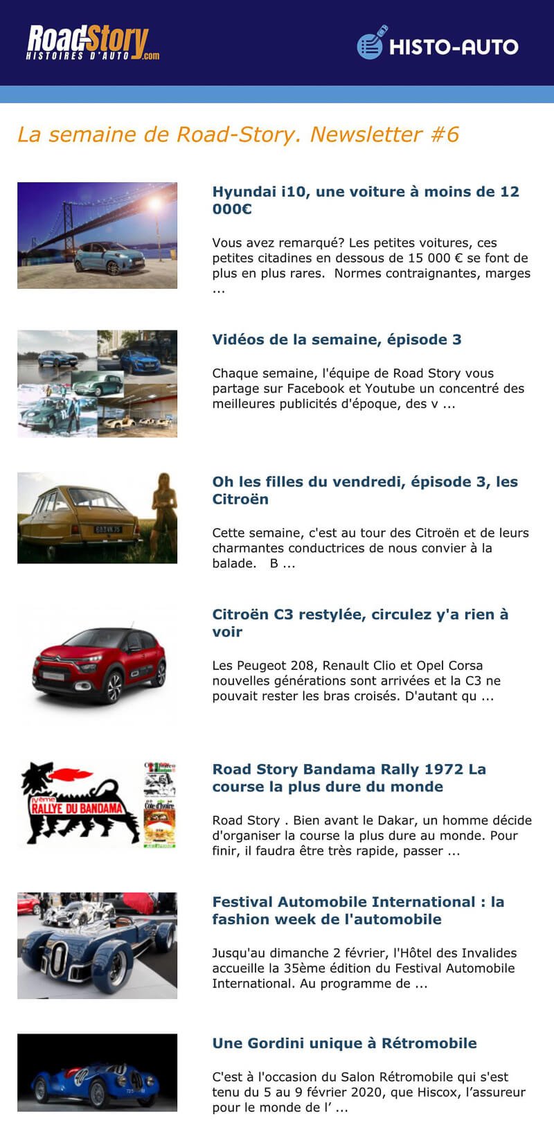 Newsletter Road-Story