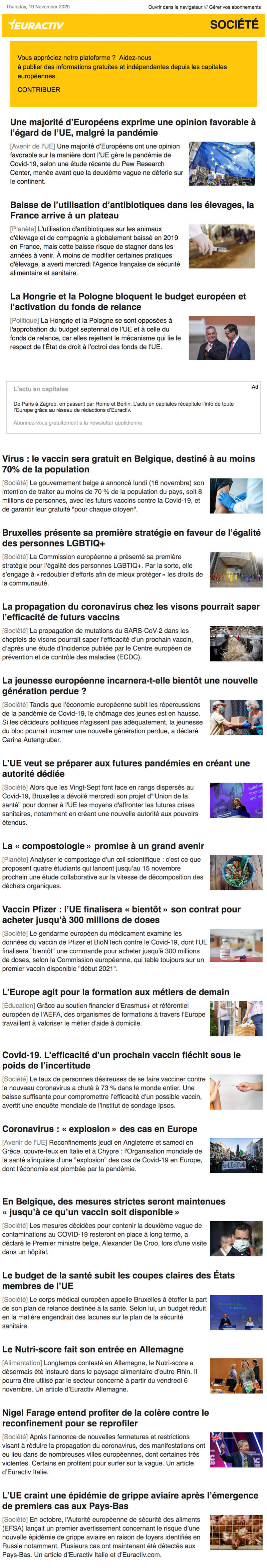 Newsletter Euractiv