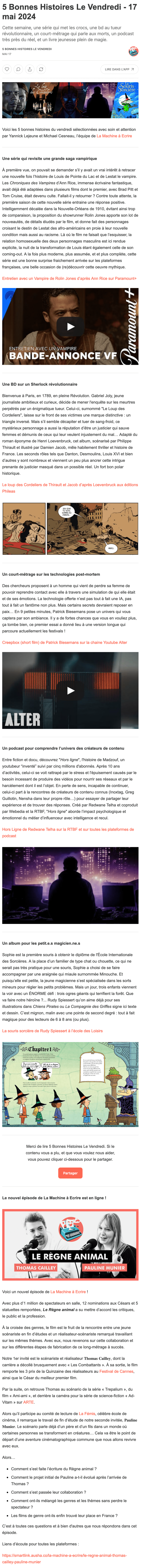 Newsletter 5 Bonnes Histoires Le Vendredi