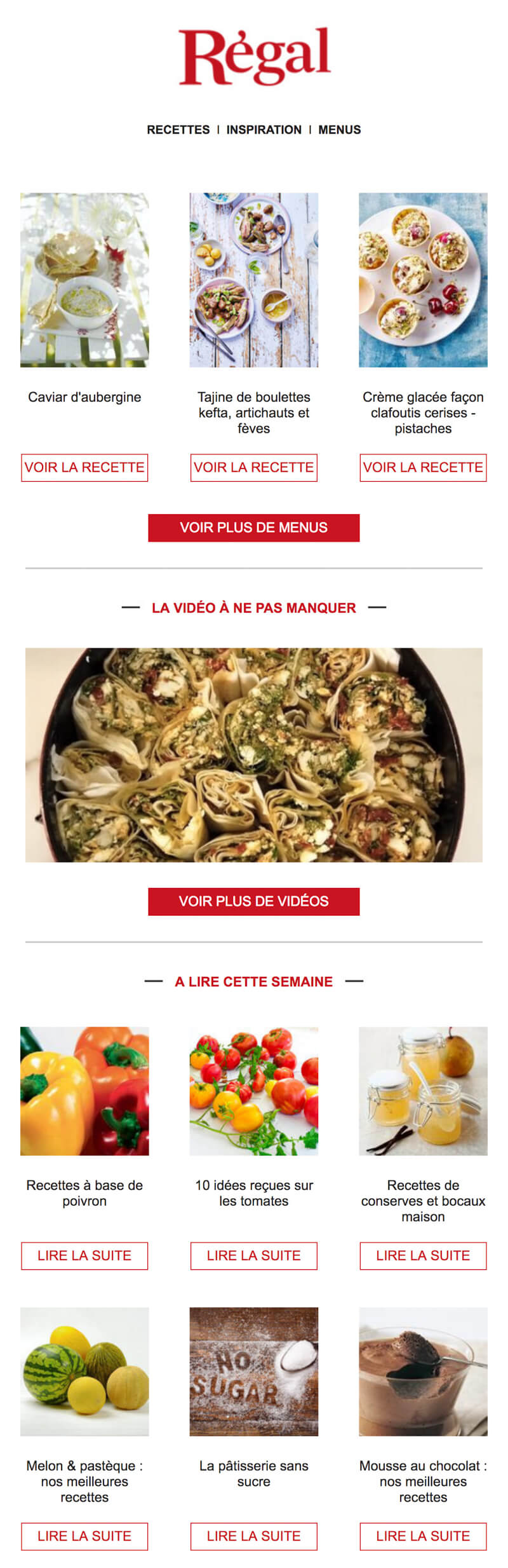 Newsletter Régal