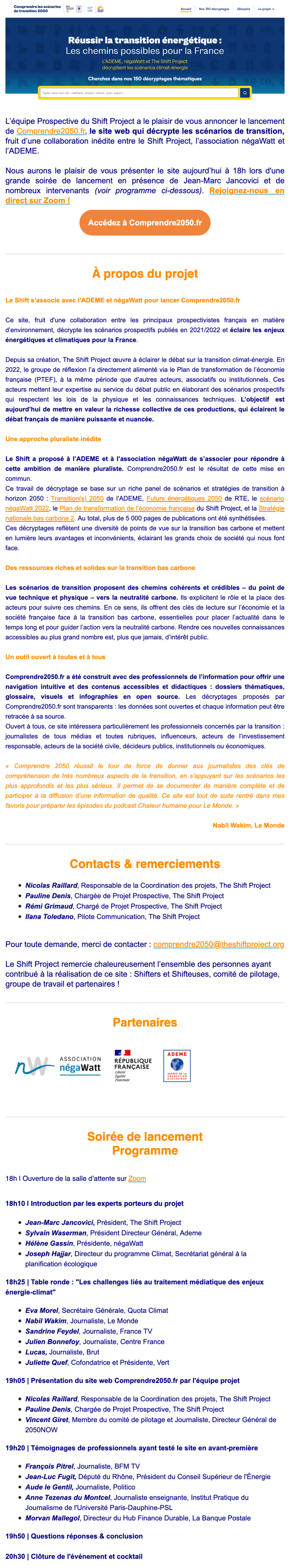 Newsletter The Shift project