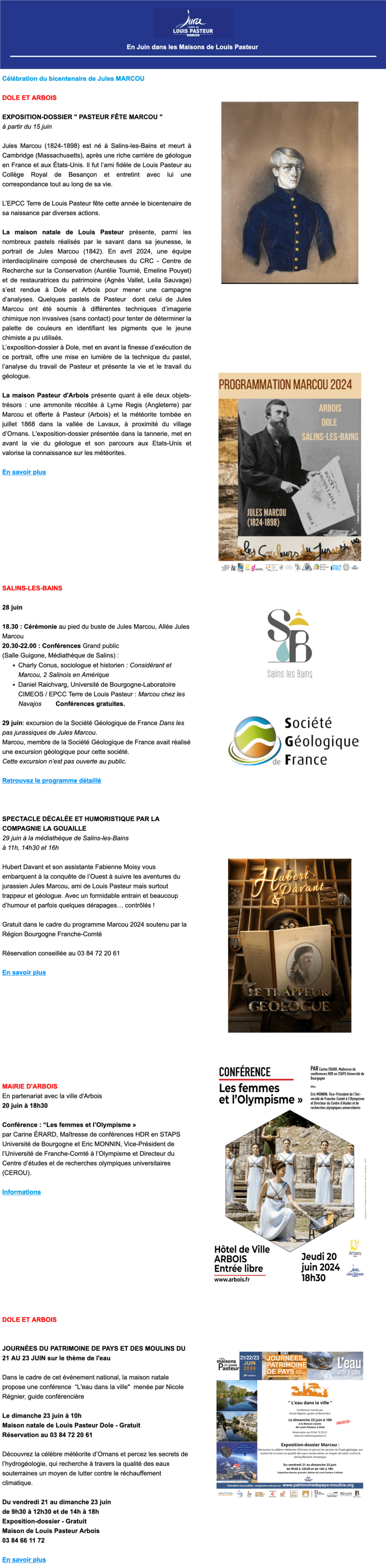 Newsletter Terre de Louis Pasteur