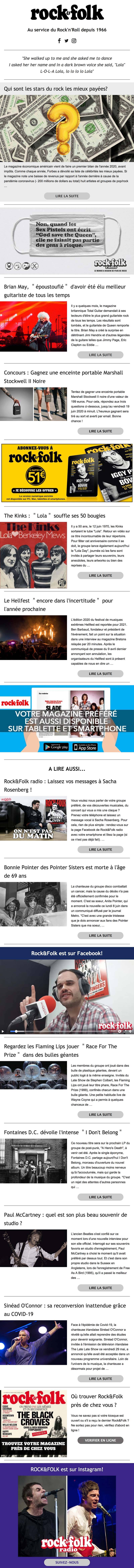 Newsletter Rock&Folk