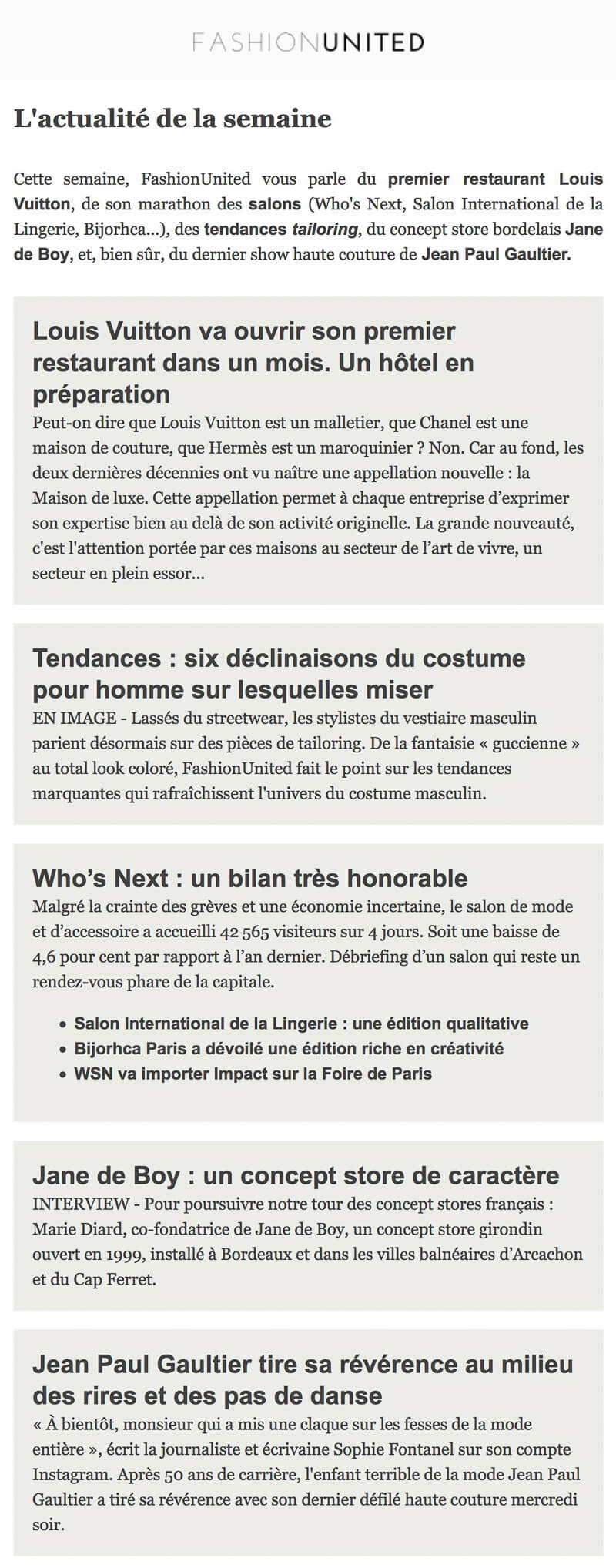 Newsletter FashionUnited