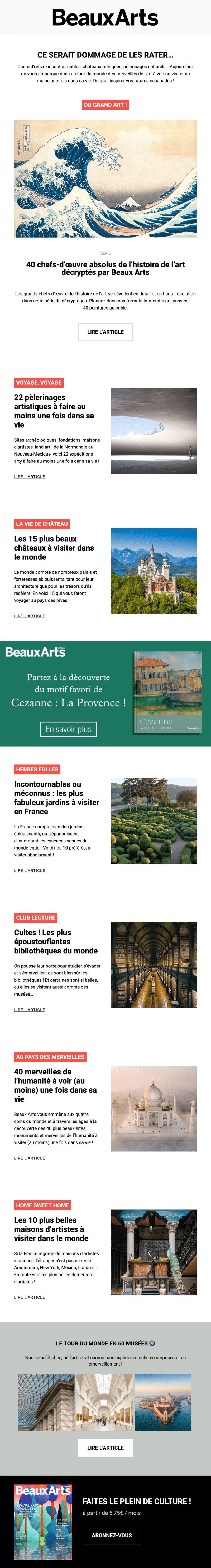 Newsletter Beaux Arts