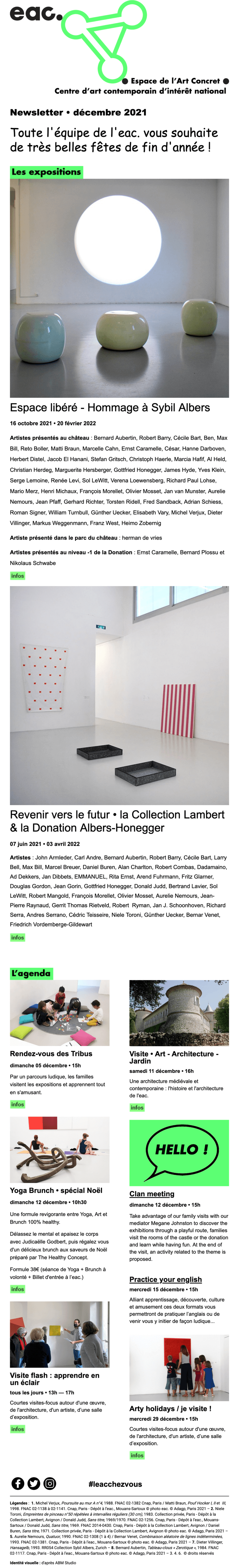 Newsletter Espace de l’Art Concret