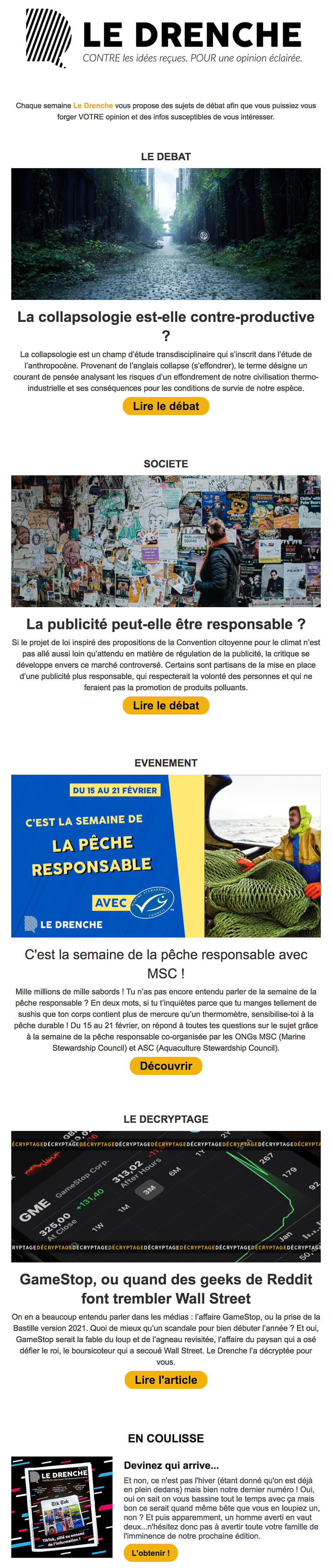 Newsletter Le Drenche