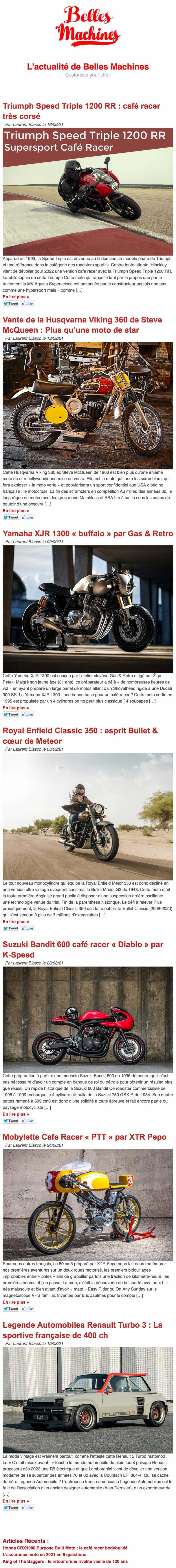 Newsletter Belles Machines